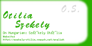 otilia szekely business card